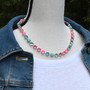 Rose Gold | Candy Pink | 8.5mm Crystal Jewelry Necklace