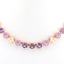 Violet Eclipse 8mm Crystal Jewelry Necklace in Rose Gold