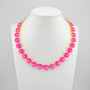 Electric Pink Ignite 12mm Necklace in Gold