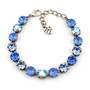 Waterfall 8mm Austrian Crystal Jewelry Bracelet in Antique Silver