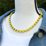 Yellow Opal in Antique Silver