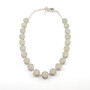 Shiny Silver | Iridescent Druzy | 3/4 Length | 12mm Crystal Necklace