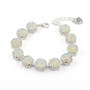 Shiny Silver | Iridescent Druzy | 12mm Crystal Bracelet