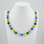 Funky Fusion 12mm 3/4 Length Crystal Jewelry Necklace in Rhodium