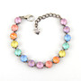 Antique Silver | Pastel Prism | 8.5mm Crystal Bracelet