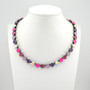 Antique Silver | Tropical Blossom | 8.5mm Crystal Necklace