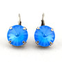 Electric Blue Ignite 12mm Crystal Earrings