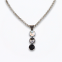 Shimmering Shades 12mm 3-Stone Bail Pendant Necklace