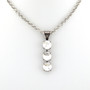Classic Crystal 12mm 3-Crystal Bail Pendant Necklace