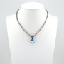 Light Sapphire 12mm Bail Pendant Necklace