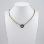 Light Turquoise 12mm Frill Pendant Necklace