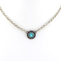 Light Turquoise 12mm Frill Pendant Necklace