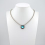 Light Turquoise 12mm Wave Pendant Necklace