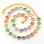 Gold | Pastel Rainbow | 8.5mm Crystal Jewelry