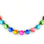 Bright Lights 12mm Crystal Jewelry 3/4 Length Necklace in Antique Silver