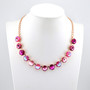 Rose Gold | Half Length | Think Pink 12mm Crystal Necklace