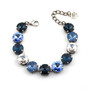 Antique Silver | Dazzling Denim | 12mm Crystal Bracelet