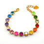 Gold | Kaleidoscope | 8.5mm Crystal Bracelet