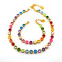 Gold | Kaleidoscope | 8.5mm Crystal Necklace & Bracelet