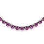 Antique Silver - Orchid Ignite - 8.5mm Crystal Necklace