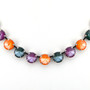 Antique Silver - 3/4 - Rainforest Ignite - 12mm Crystal Necklace/Bracelet