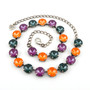 Antique Silver - 3/4 - Rainforest Ignite - 12mm Crystal Necklace