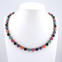 Antique Silver | Monster Mash | 8mm Crystal Necklace
