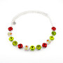 Shiny Silver | Half Length | Merry Grinchmas | 12mm Crystal Necklace
