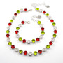 Shiny Silver | Mr. Grinch | 8.5mm Crystal Necklace & Bracelet