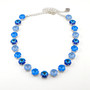 Blue Spark | 12mm 3/4 Length Necklace | Shiny Silver