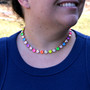 Rose Gold | Neon Shimmer | 8.5mm Crystal Necklace