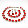 Light Siam | Rhodium | 3/4 Length | 12mm Crystal Jewelry Set