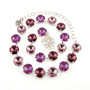 Orchid Obsession | Shiny Silver | 3/4 Length Crystal Necklace