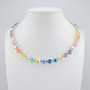 Cotton Candy | Shiny Silver | 8.5mm Crystal Jewelry Necklace