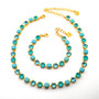 Gold | Southwest Blue | 8.5mm Crystal Jewelry