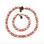 Coral Crush | Antique Copper | 8.5mm Crystal Jewelry Necklace + Bracelet