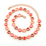 Coral Crush | Rose Gold | 8.5mm Crystal Jewelry Necklace
