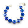 Shiny Silver | Blue Crush | 12mm Crystal Bracelet