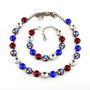 Antique Silver | Liberty Blue | 12mm Crystal Jewelry