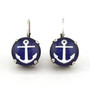 Antique Silver | Anchor | 12mm Drop Earrings