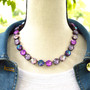 Antique Copper | Galactic Glam | 3/4 Length | 12mm Crystal Necklace