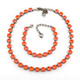 Antique Silver | Citrus Bliss | 8.5mm Crystal Jewelry Necklace & Bracelet