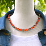 Antique Silver | Citrus Bliss | 8.5mm Crystal Jewelry Necklace