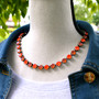 Antique Silver | Citrus Bliss | 8.5mm Crystal Jewelry Necklace