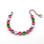 Antique Silver | Sweet Strawberry | 8.5mm Crystal Jewelry Bracelet