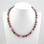 Antique Silver | Sweet Strawberry | 8.5mm Crystal Jewelry Necklace