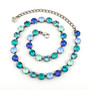 Antique Silver | Teal Temptation | 8.5mm Crystal Jewelry