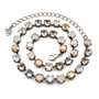 Antique Silver | Ivory Cream | 8.5mm Crystal Jewelry