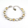 Rhodium | Ivory Cream | 8.5mm Crystal Jewelry Bracelet