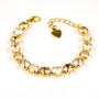 Gold | Ivory Cream | 8.5mm Crystal Jewelry Bracelet